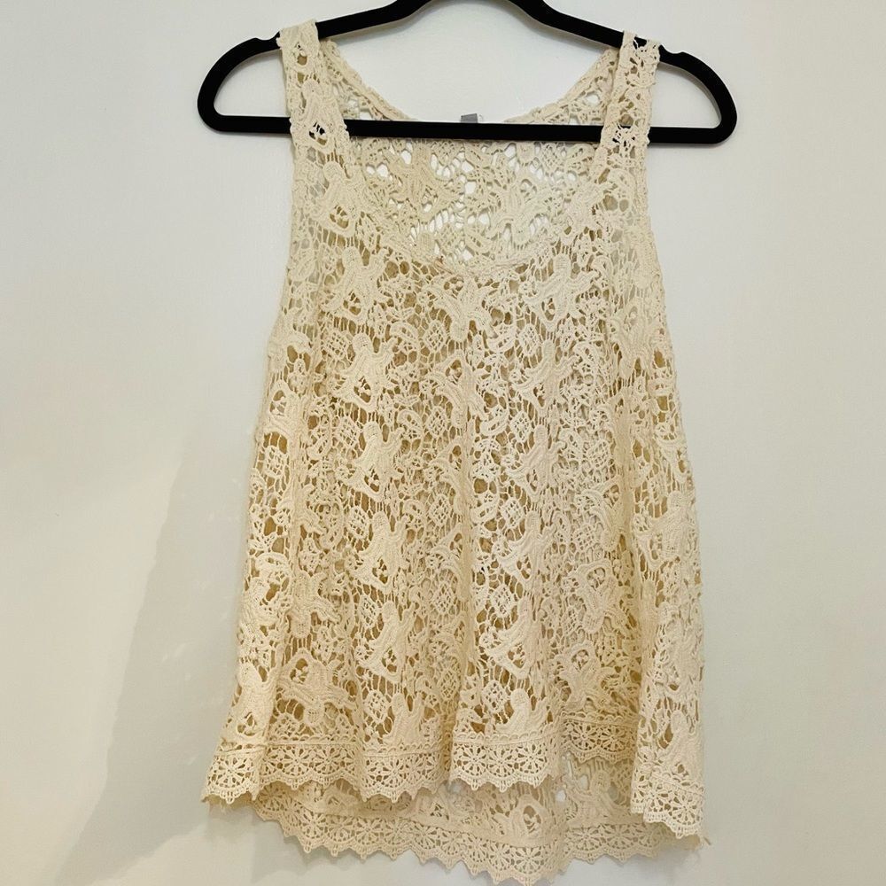 White Lace Tank Top